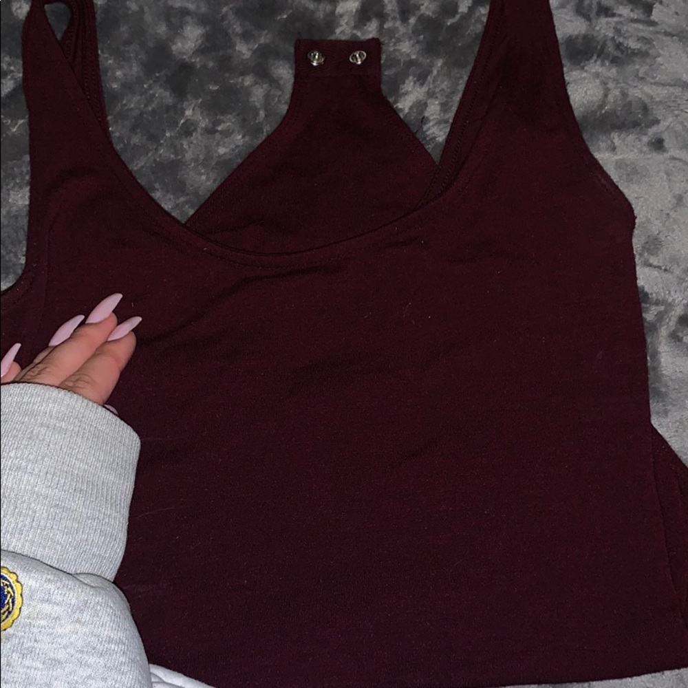 maroon bodysuit